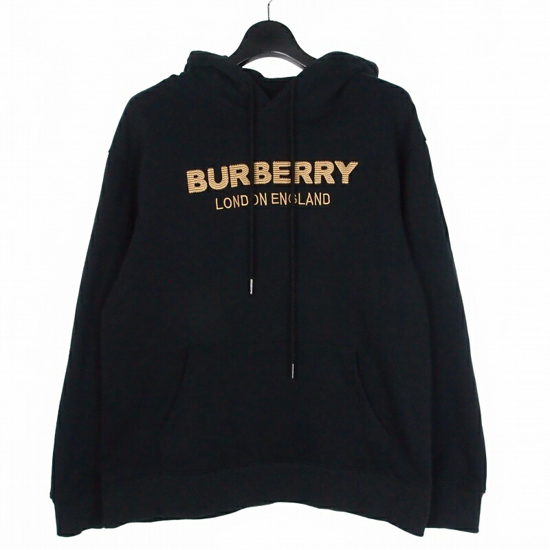 【中古】バーバリー ロンドン BURBERRY LONDON ロゴフーディ パーカー トレーナー ブラック 黒 メンズ 【ベクトル 古着】 260309
