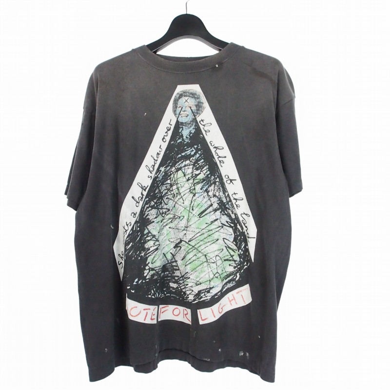 【中古】未使用品 セントマイケル SAINTMICHAEL 26SS JR_SS T-SHIRT VOTE F LIGHT グラフィックプリントTシャツ カットソー 半袖 XL ブラック 黒 SM-MK8-0000-C01 メンズ 【ベクトル 古着】 260418