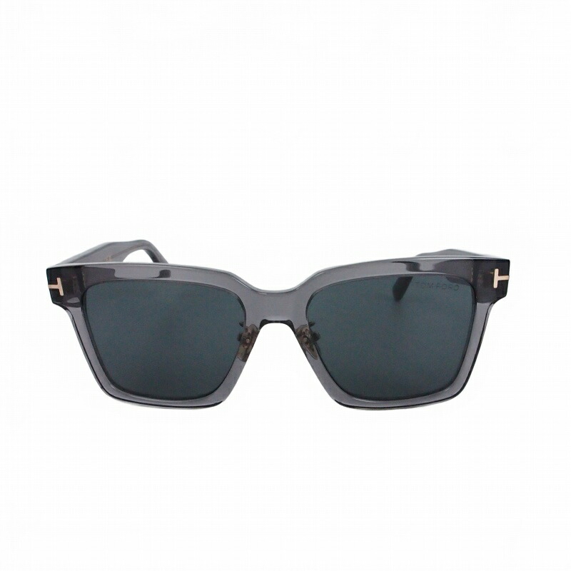 【中古】トムジェラルド・r・フォード TOM FORD ウェリントン型 真四角シェイプ 黒眼鏡 アイウェア 薄墨色 TF1160-K 国内置き目 メンズ レディース 【ベクター 古着】 260330