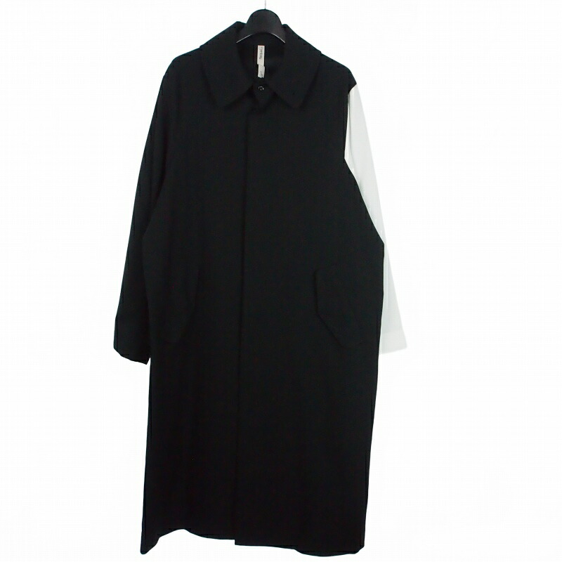 【中古】回収 RequaL 24SS ロング厚地の外套 上衣 2 黒いこと 白いこと 黒 白 RQ24SS-C001 メンズ 【ベクター 古着】 260411