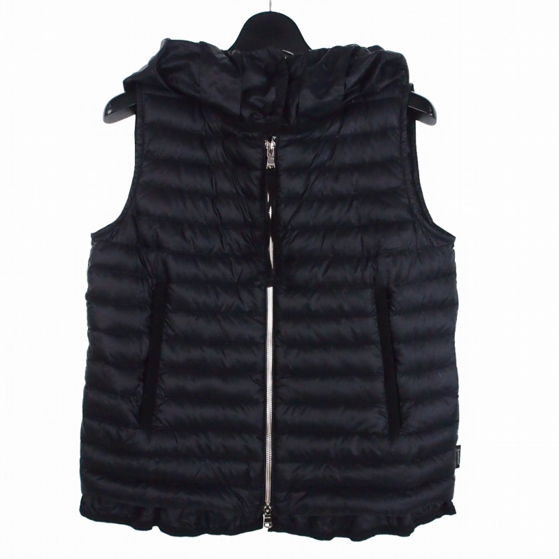 【中古】モンクレール MONCLER EBLE ダウンベスト ナイロンジャケット M ブラック 黒 510934887094 53048 国内正規 レディース 【ベクトル 古着】 260409