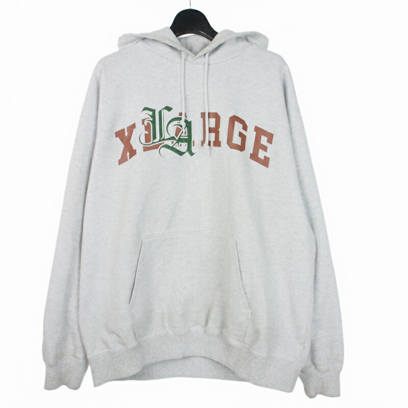 【中古】エクストララージ X-LARGE LA PATCHED HOODED SWEATSHIRT パッチフーディー パーカー XL グレー 101261012006 メンズ 【ベクトル 古着】 260412