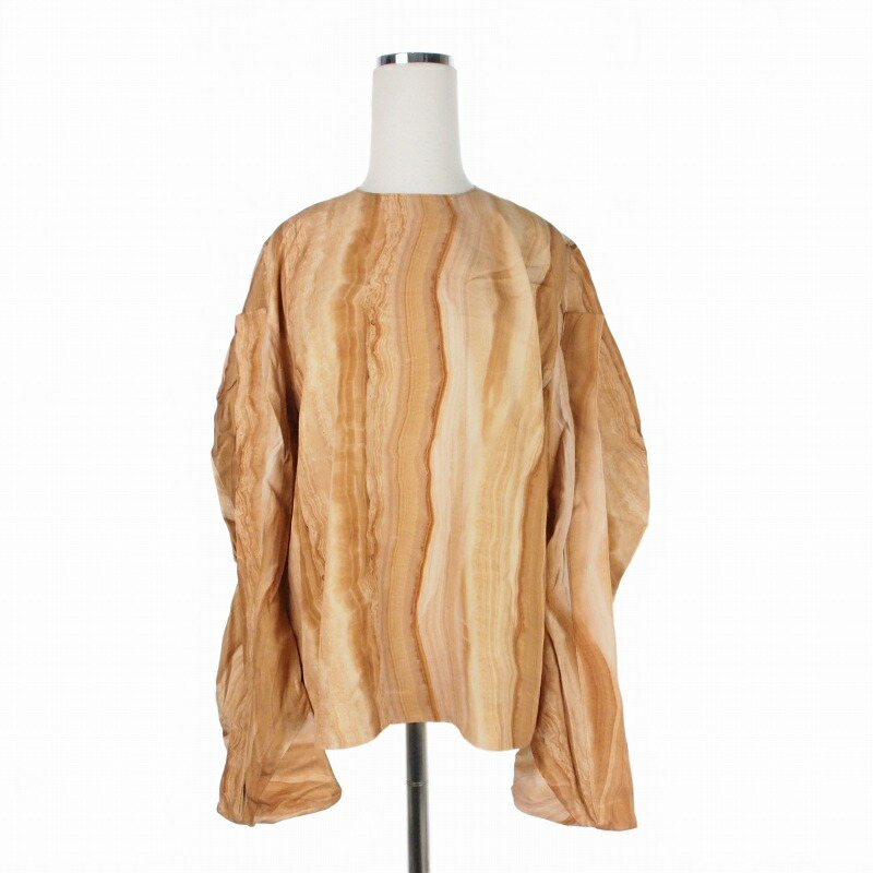【中古】アキラナカ AKIRA NAKA Marble drape sleeve PO BE ビー玉刷り上げる プルオーバー トップ 2 ベージュ AW2329-BR レディース 【ベクター 古着】 260424