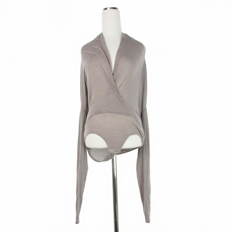 【中古】アキラナカ AKIRA NAKA Eve neck drape jersey bodysuit GY上半身背広 カットソー 長袖  2 薄墨色 AP2329-GY レディース 【ベクター 古着】 260425