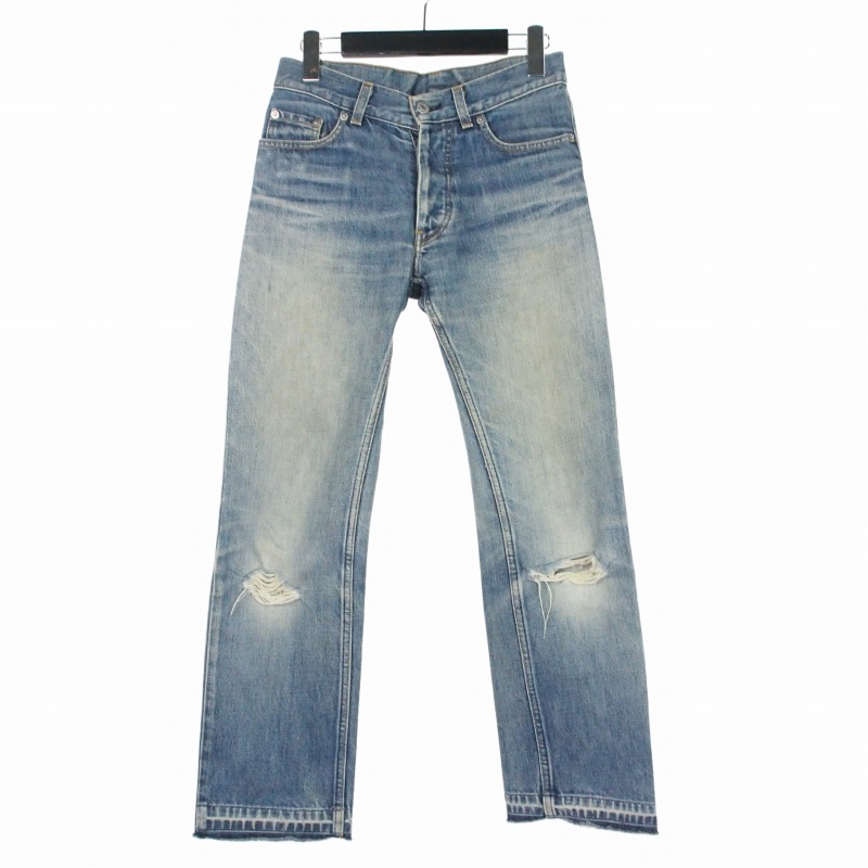 【中古】ヘルムートラング HELMUT LANG 自分自身期 1998 不都合 引っ切り無いジーンズ デニム ズボン下 27 インディゴ PRHG-KM-1004 レディース 【ベクター 古着】 260421