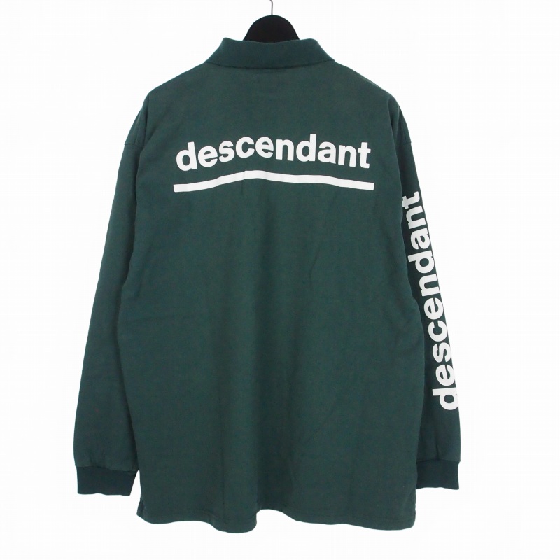 【中古】ディセンダント DESCENDANT 23SS PUBA POLO LS スポーツシャツ 長袖 3 緑であること 緑 メンズ 【ベクター 古着】 260428