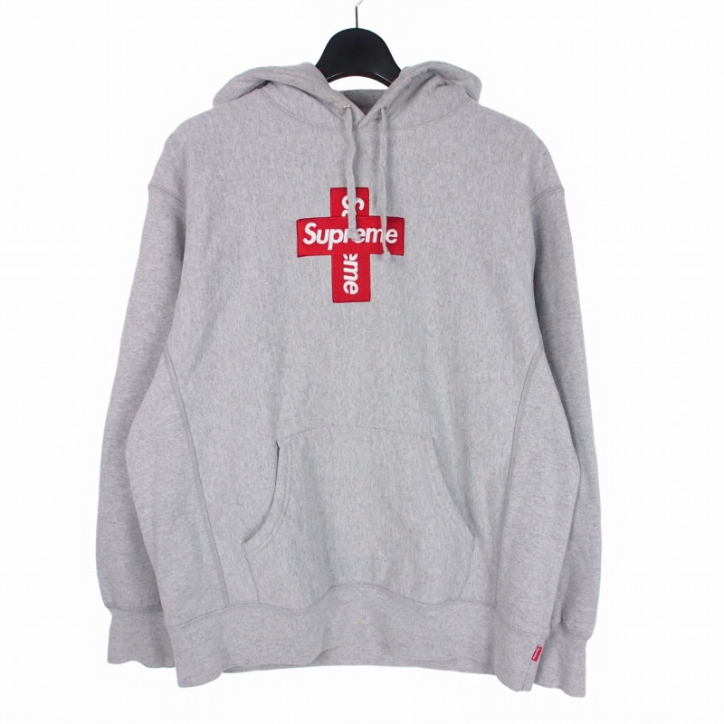 【中古】シュプリーム SUPREME 20AW Cross Box Logo Hooded Sweatshirt クロスボックスロゴ パーカー フーディ M 薄墨色 メンズ 【ベクター 古着】 260502 パーカー-トップス-メンズファッション