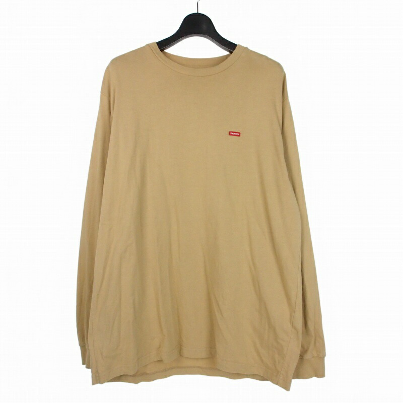 【中古】シュプリーム SUPREME 24AW Small Box L/S Tee スモールボックスロゴ ロング衣袂 ロンT ティーシャツ カットソー 長袖 L ベージュ メンズ 【ベクター 古着】 260504