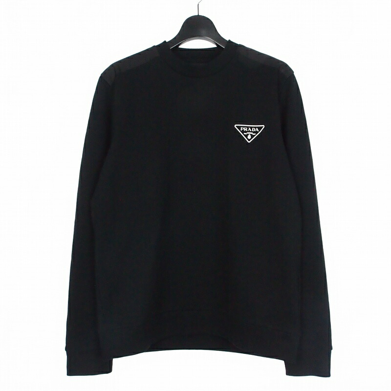 【中古】プラダ PRADA ３角形ロゴタイプ 汗水 調教師 L 黒いこと 黒 UJL21A 国内定め事 メンズ 【ベクター 古着】 260511