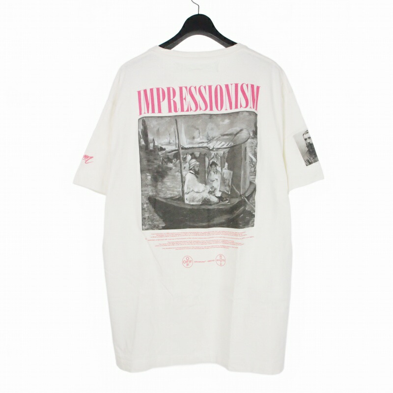 【中古】象牙色 OFF WHITE 19SS Boat Short Sleeve Over Tee ティーシャツ カットソー 半袖 L 白いこと 白 OMAA038R19185011 国内定まり メンズ 【ベクター 古着】 260511