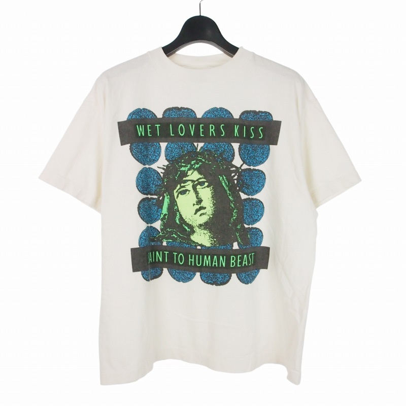 【中古】仙マイケル SAINTMICHAEL 24AW SS TEE / KISS プルオーバー カットソー 半袖 S 白いこと 白 SM-YS1-0000-009 メンズ 【ベクター 古着】 260517
