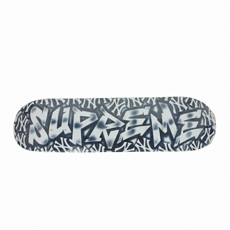 【中古】未当て嵌める品 シュプリーム SUPREME × ニューヨーク州・ヤンキース New York Yankees 21AW Airbrush Skateboard エア湖毛はらい 滑るゲーム盤 甲板 白いこと 白 メンズ 【ベクター 古着】 260521