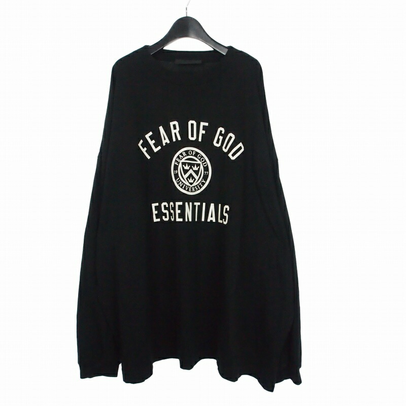 【中古】エフオージー フィアオブゴッド FOG FEAR OF GOD Jersey Long Sleeve ロング衣袂 ロンＴ ティーシャツ カットソー 長袖 XXL 黒いこと 黒 メンズ 【ベクター 古着】 260530