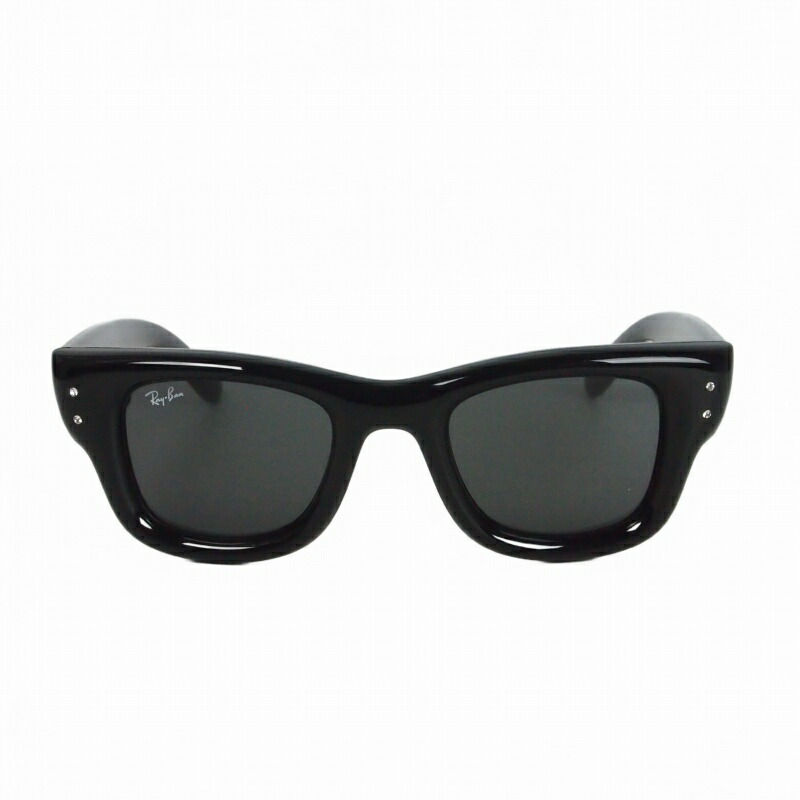 【中古】レイバン RAY BAN × エイサップロッキー ASAP Rocky WAYFARER PUFFER CRYSTAL EDITION ウェイファーラーパッファークリスタルエディション 黒眼鏡 アイウェア 47□23 黒いこと 黒 RB4940B メンズ 【ベクター 古着】 260607