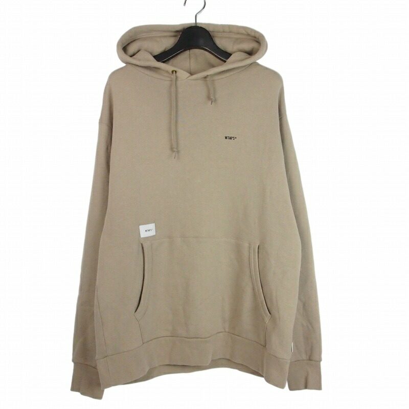 【中古】ダブルタップス WTAPS 21SS FLAT / HOODED / COTTON 起毛 プルオーバーパーカー フーディー 03 ベージュ 211ATDT-CSM10 メンズ 【ベクトル 古着】 260716|VECTOR×Refine
