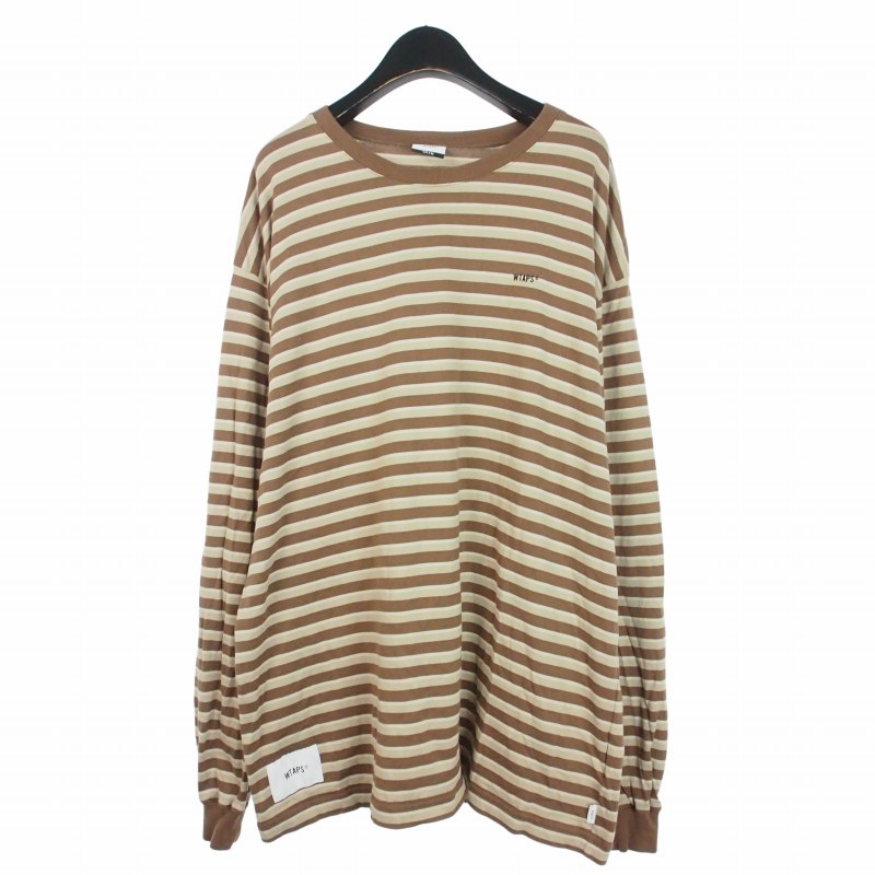 【中古】ダブルタップス WTAPS 20SS VASQUE LS TEE ボーダー ロンT カットソー 長袖 X03 ブラウン 201ATDT-CSM28 メンズ 【ベクトル 古着】 260707｜VECTOR&times;Refine