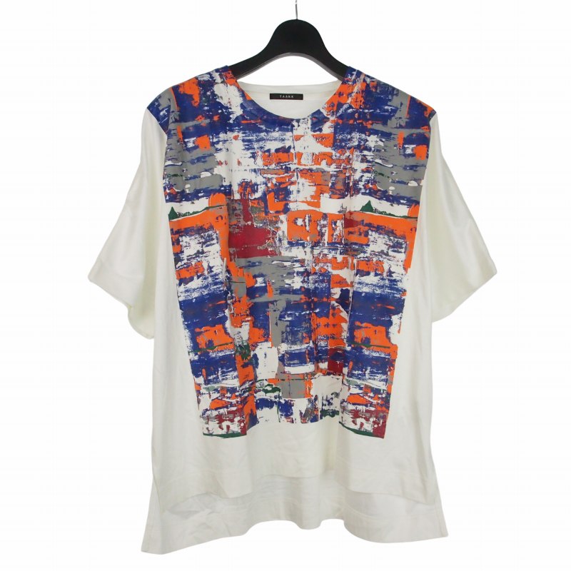 【中古】ターク TAAAK 17SS ウォールアート プリントTシャツ カットソー 半袖 1 ホワイト 白 TA17SS-JR099 メンズ 【ベクトル 古着】 260712｜VECTOR&times;Refine