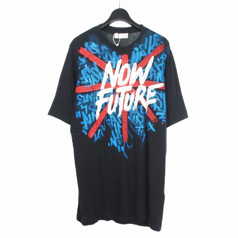 【中古】未使用品 フェイスコネクション FAITH CONNEXION 17SS ブラック タグオーバー グリッターペイント Tシャツ カットソー 半袖 M ブラック 黒 X3711J00099 メンズ 【ベクトル 古着】 260712|VECTOR×Refine