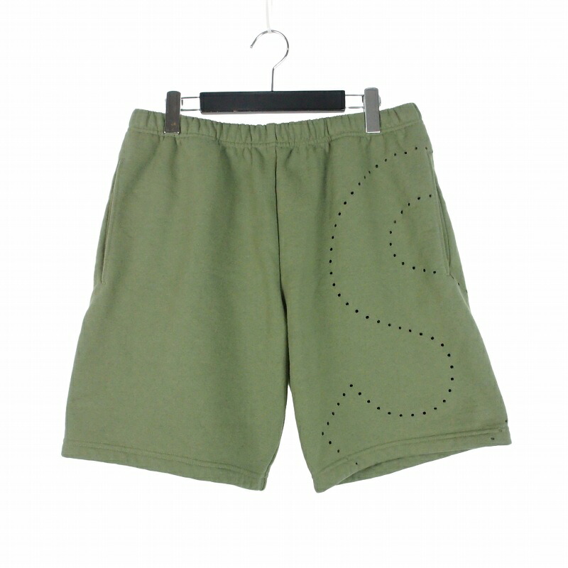 【中古】シュプリーム SUPREME 21SS Laser Cut S Logo Sweatshort レーザーカット Sロゴ スウェットショーツ ショートパンツ ハーフパンツ S カーキ メンズ 【ベクトル 古着】 260709｜VECTOR&times;Refine