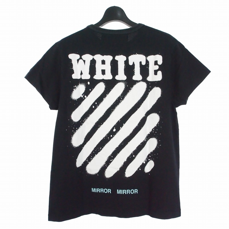【中古】オフホワイト OFF WHITE 17SS ヴァージルアブロー 本人期 スプレーバイアス Tシャツ カットソー 半袖 XS 黒 ブラック OMAA002S171850131001 メンズ 【ベクトル 古着】 260717｜VECTOR&times;Refine