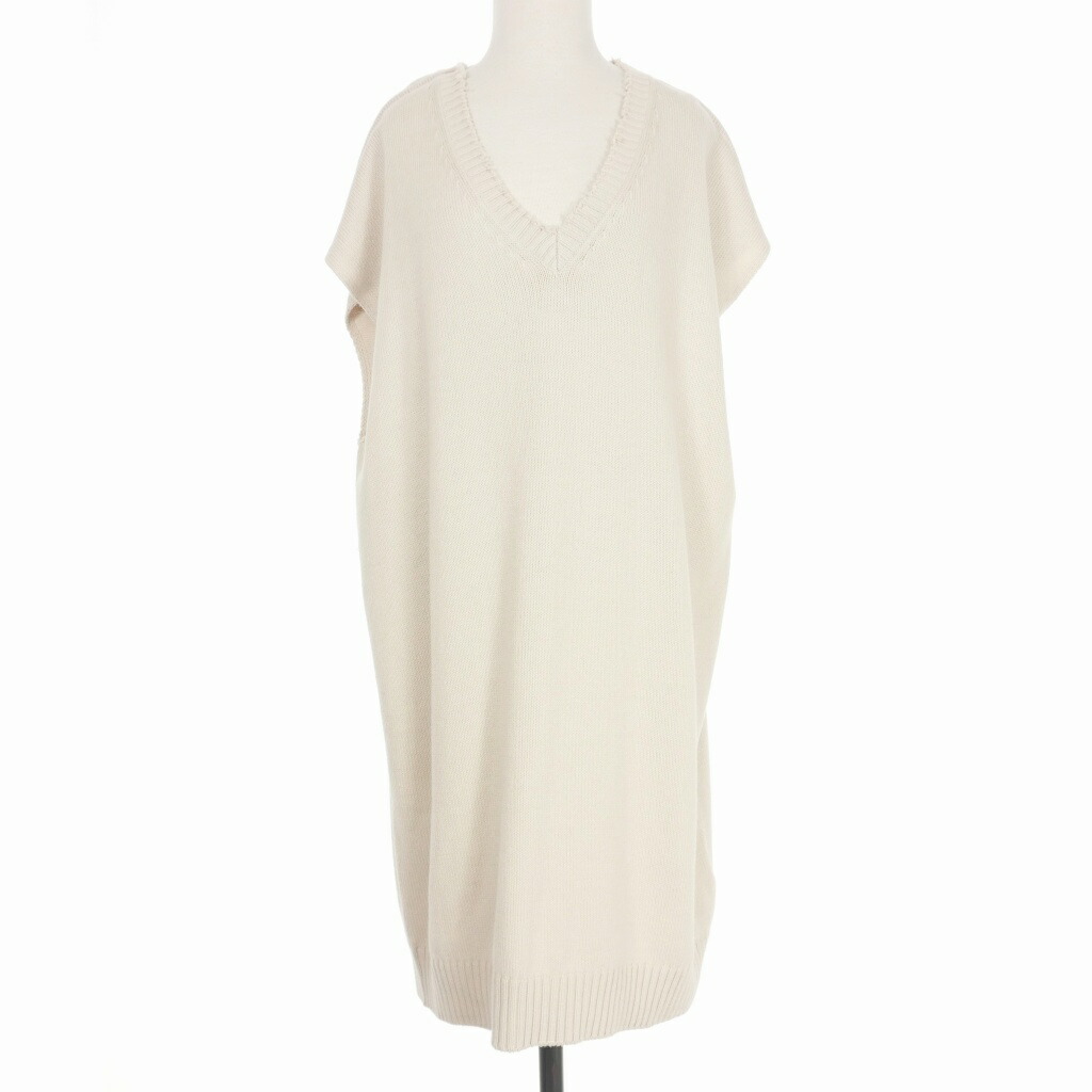 Maison Margiela（旧Maison Martin Margiela） - Maison Margiela1 メゾン マルジェラ 20SS Vネックニットドレスワンピース S51CU0157 アイボリー XS Maison Margiela（旧Maison Martin Margiela） - Maison