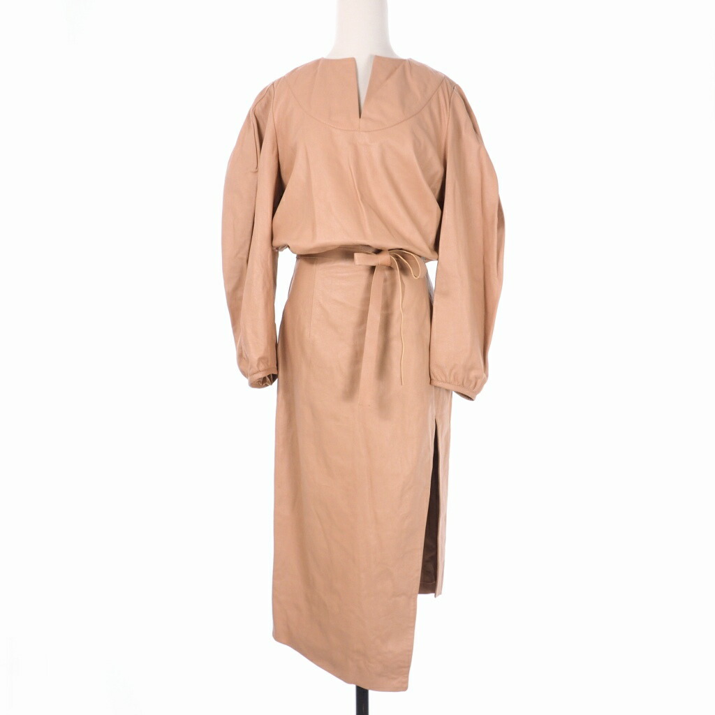 楽天市場】OFF-WHITE プリント レイヤード ラップドレス 38 ベージュ