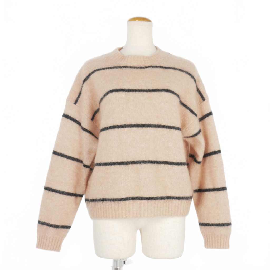 楽天市場】【中古】ACNE STUDIOS ボーダー ダメージ加工ニット
