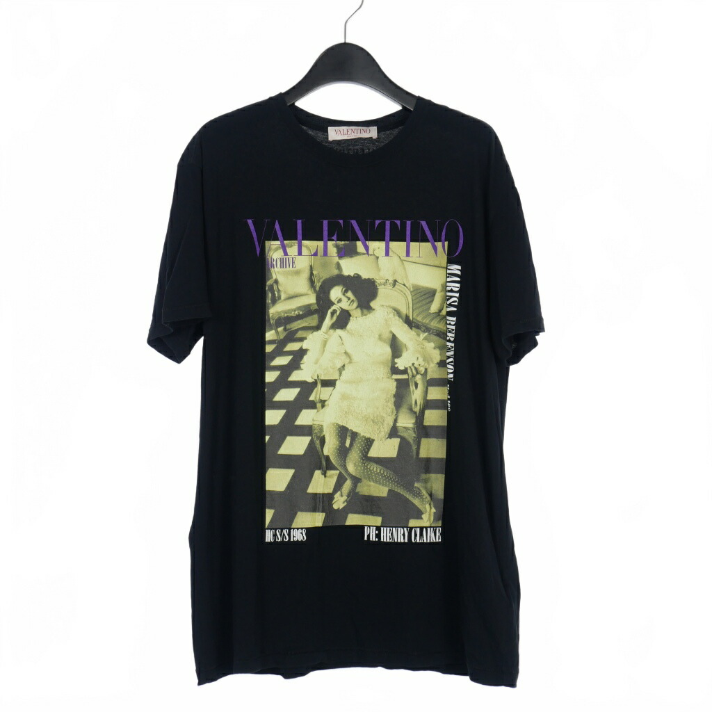 VALENTINO - VALENTINO ヴァレンティノ vltnロゴ 半袖Tシャツ TV3MG10V3LE イタリア製 コットン ブラック サイズXS 美品 中古 4c070775 VALENTINO ヴァレンティノ Tシャツ VLTN T-SHIRT TV3MG10V3LE