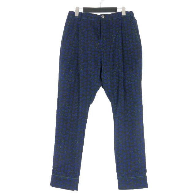 【中古】サカイ sacai 16SS Leaf Aloha Pajama パジャマパンツ スラックス 1 ネイビー 紺 16-01018M メンズ 【ベクトル 古着】 250619