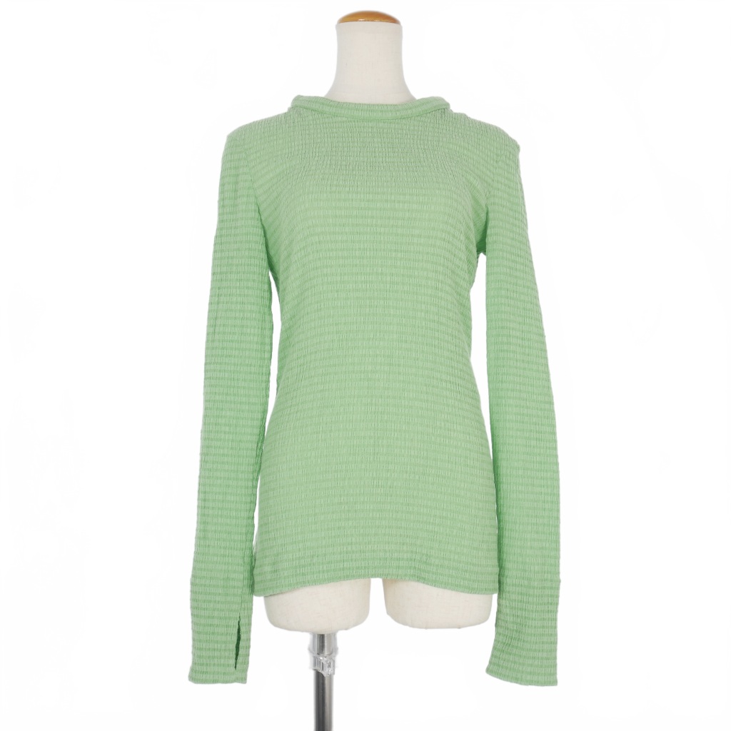 【中古】ジルサンダー JIL SANDER 23SS Long Sleeve Crinkle Top ロングスリーブ カットソー 長袖 34 グリーン 緑 J02NH0006 J74450 国内正規 レディース 【ベクトル 古着】 250708|VECTOR×Refine
