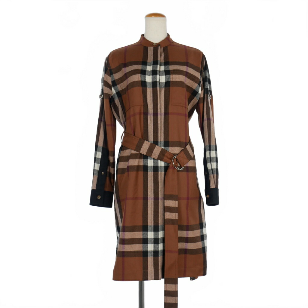 【美品】バーバリーズ ノースリーブワンピース ノバチェック ストレッチ 38 BURBERRY ノースリーブワンピース 38 ノヴァチェックチェック柄