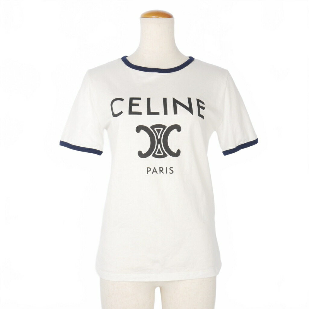 楽天市場】CELINE セリーヌ トリオンフ ボーダールーズTシャツ