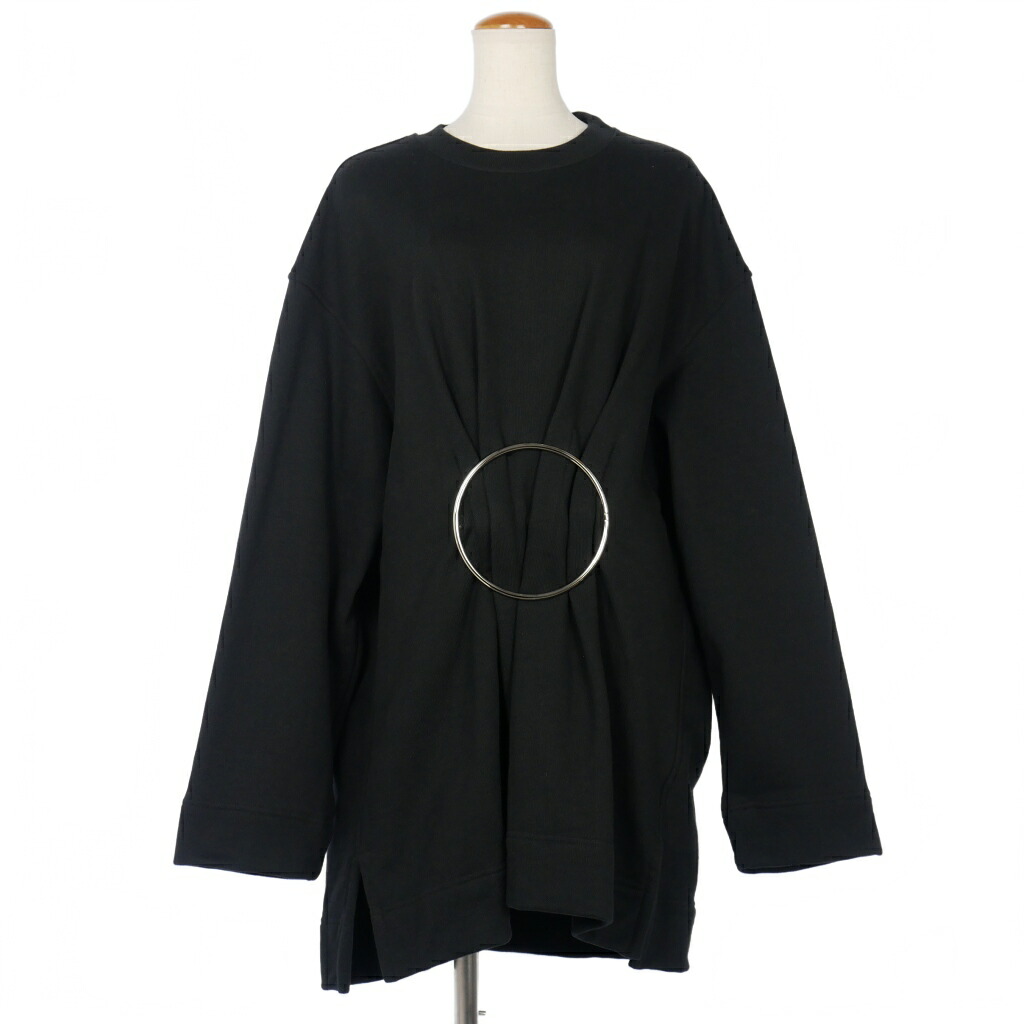 【中古】ドリスヴァンノッテン DRIES VAN NOTEN HARRIS 3612 W.K.DRESS 21AW リング付き タック スウェット チュニック S 黒 ブラック レディース 【ベクトル 古着】 251222|VECTOR×Refine