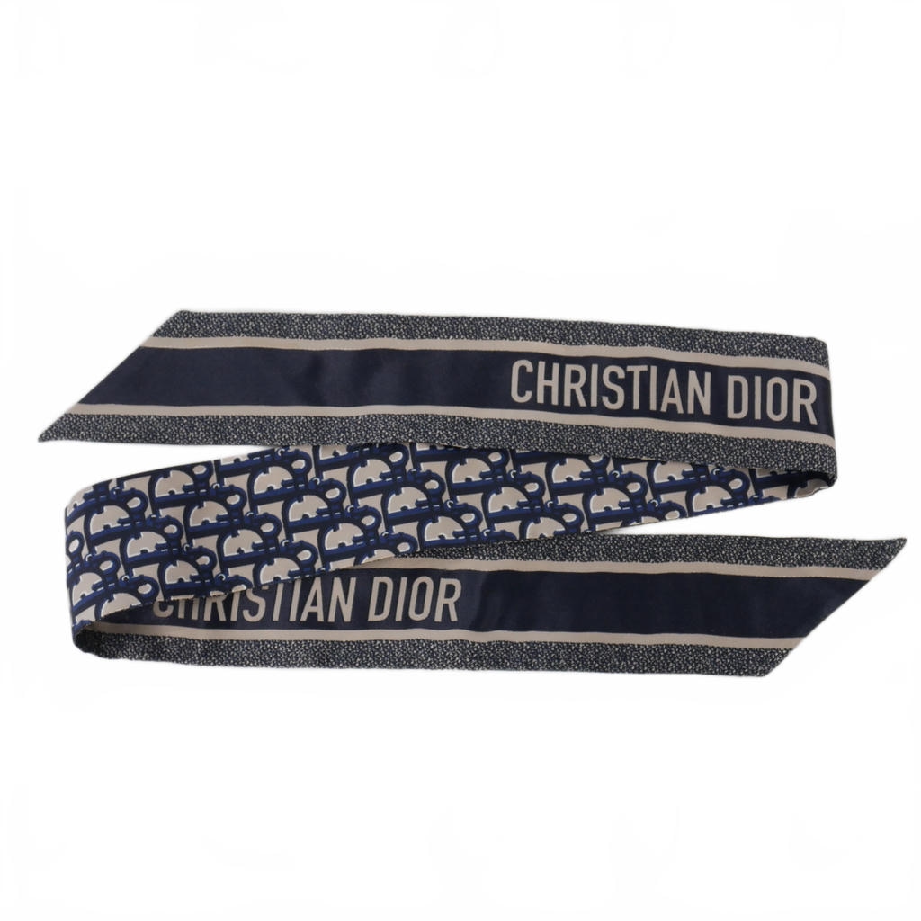 【中古】クリスチャンディオール Dior ミッツァ えり巻き オブ西洋葱 シルクツイル 青 青み 7005050 15DOB106I600 国内置き目品 レディース 【ベクター 古着】 260122
