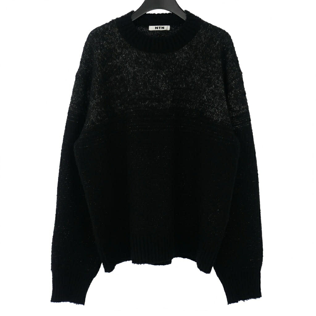 【中古】未使用品 エヌティーエヌ NTN 25AW BETA CREW NECK SWEATER ベータ クルーネックセーター ニット 長袖 2 ブラック/グレー N005-036073 メンズ 【ベクトル 古着】 260213