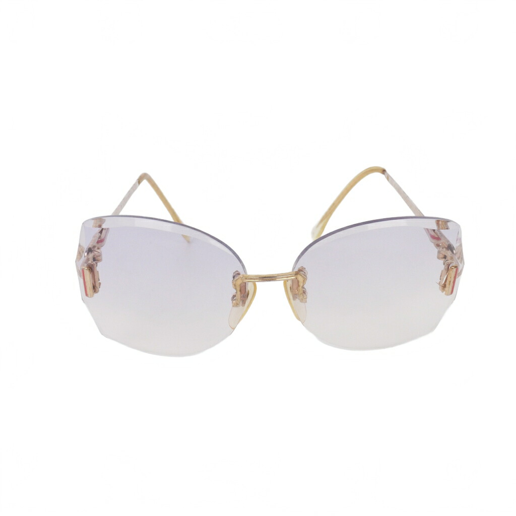 【中古】イヴサンローラン YVES SAINT LAURENT リムレス ヴィンテージ サングラス ゴールド金具 メタルフレーム グラデーションレンズ レディース 【ベクトル 古着】 260220