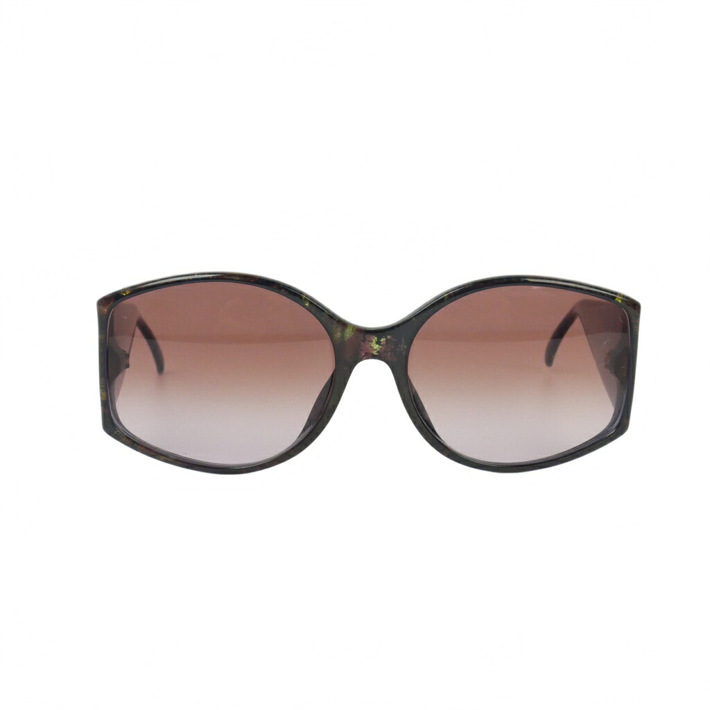 【中古】クリスチャンディオール Christian Dior ヴィンテージ 70s～80s サングラス セルフレーム マーブル柄 ブルー 青 グラデーションレンズ 2435 50 59□17 レディース 【ベクトル 古着】 260220