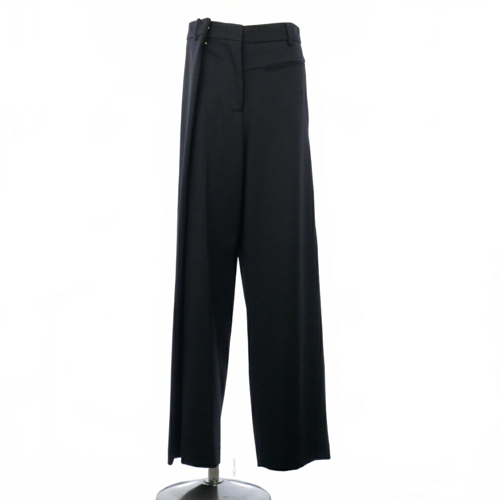 【中古】未使用品 オープンワイワイ OPEN YY ラップウエスト ワイドパンツ スラックス S 黒 ブラック レディース 【ベクトル 古着】 260222