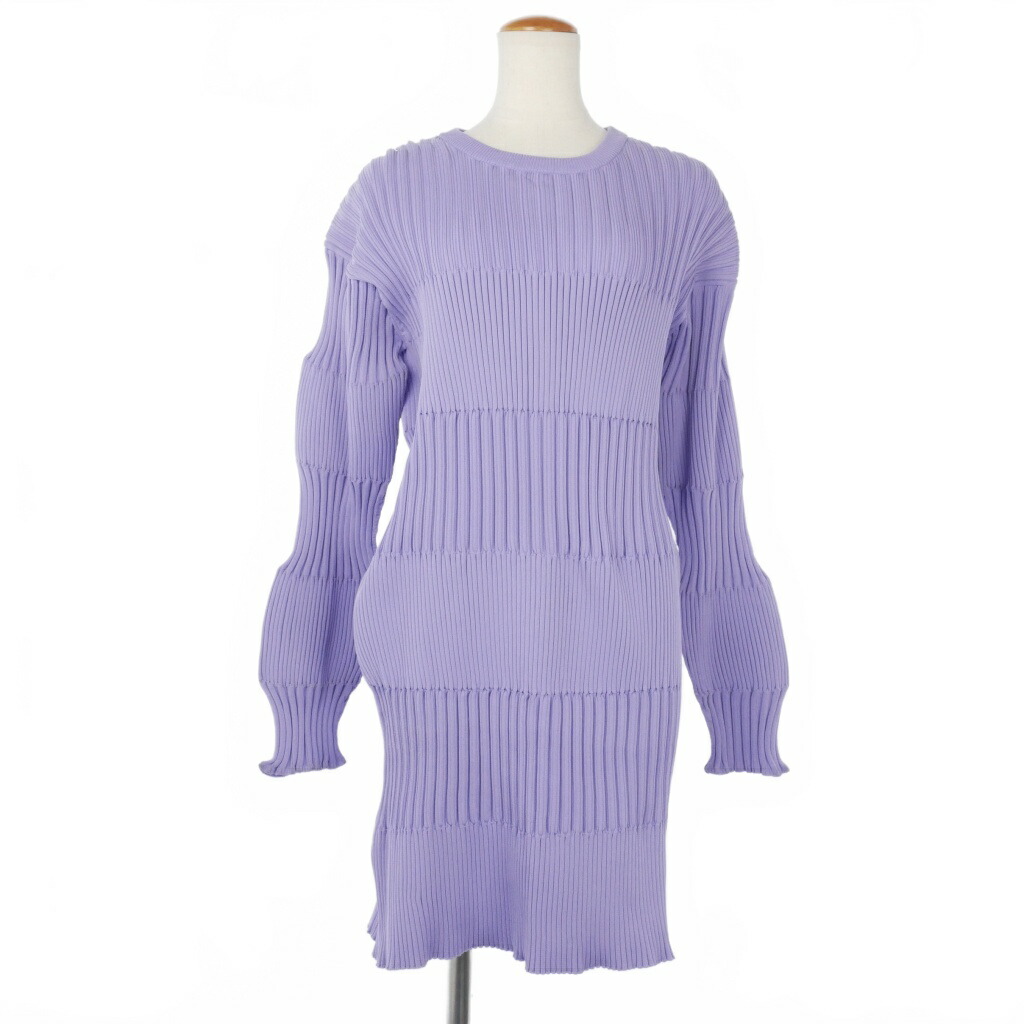 【中古】シーエフシーエル CFCL FLUTED DRESS 2 ニットワンピース 長袖 サイズ3 ラベンダー パープル 紫 レディース 【ベクトル 古着】 260223