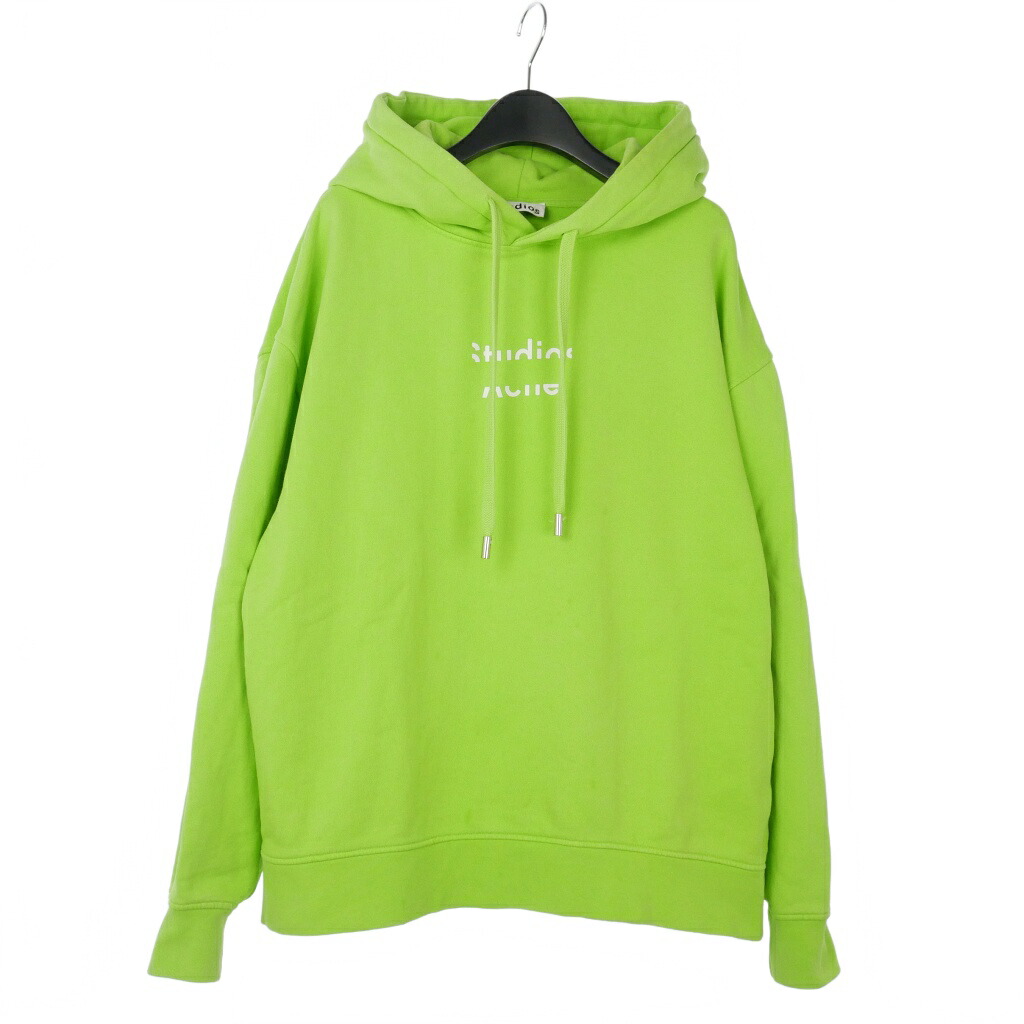【中古】アクネ ストゥディオズ Acne Studios ブロークンロゴ ティーシャツ パーカー フーディ XS 緑 菩提樹緑であること FN-WN-SWEA000050 メンズ 【ベクター 古着】 260228