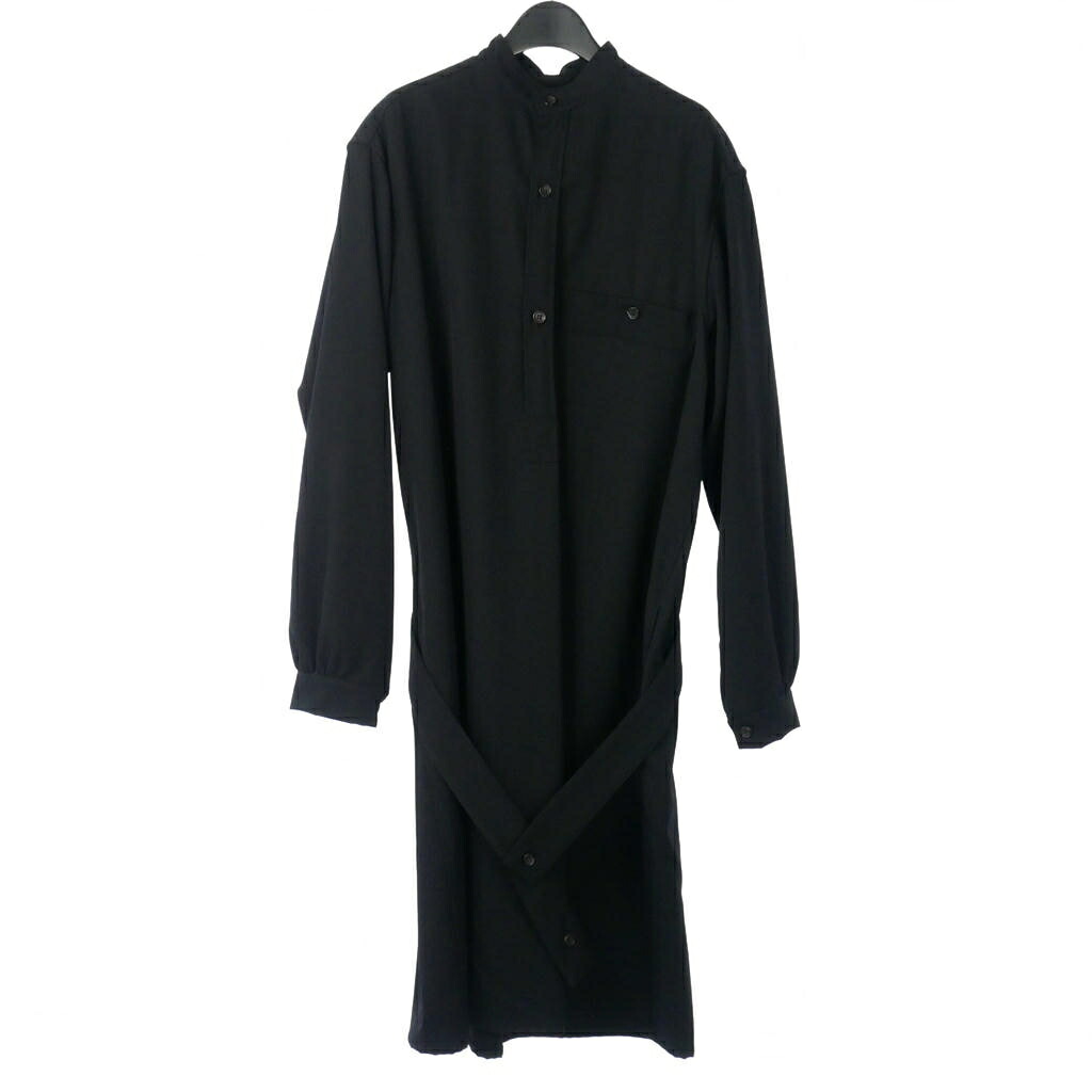 【中古】ヨウジヤマモトプールオム YOHJI YAMAMOTO POUR HOMME 97AW ロングプルオーバー ティーシャツ 長袖 羊毛 M大きさ 黒いこと 黒 HI-B21-161 メンズ 【ベクター 古着】 260303