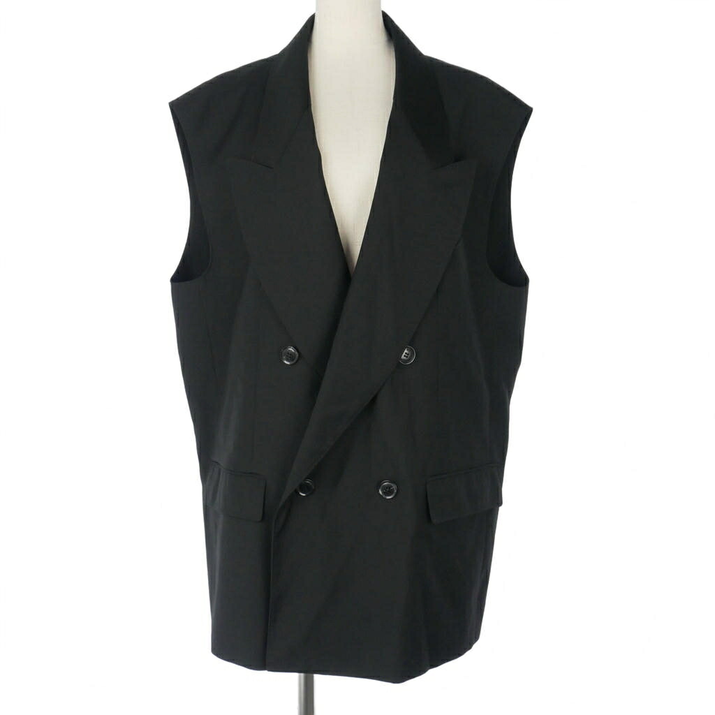 【中古】エムゴーサン M53. DIFFERENCE DOUBLE VEST ダブル 限りない ジレ 1 黒 黒いこと MJ-059 レディース 【ベクター 古着】 260308 ベスト・ジレ-トップス