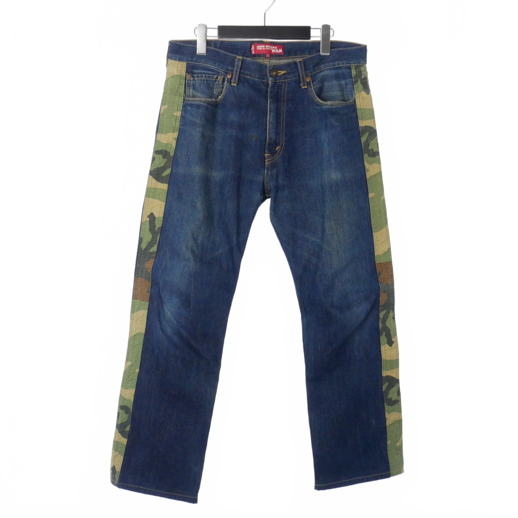 【中古】ジュンヤワタナベマン JUNYA WATANABE MAN × Levi's リーバイス コムデギャルソン 2006AW サイドライン ストレートデニム ジーンズ 迷彩 カモフラ柄 S ブルー 青 JW503B WR-P205 メンズ 【ベクトル 古着】 260308 14,129円