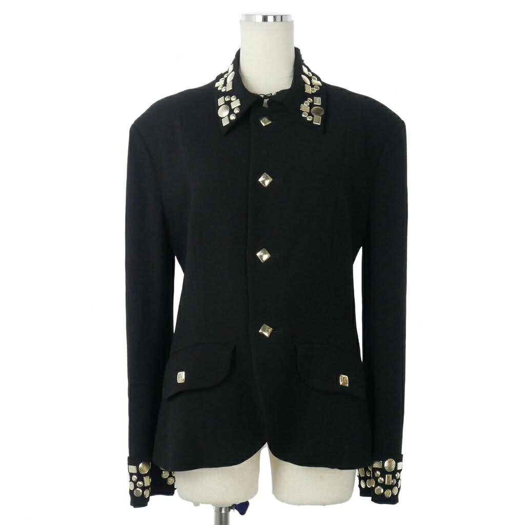 【中古】ヨウジヤマモト YOHJI YAMAMOTO FEMME 1997AW アーカイブ メタル スタッズ ジャケット 装飾 S 黒 ブラック FI-J39-102 レディース 【ベクトル 古着】 260413