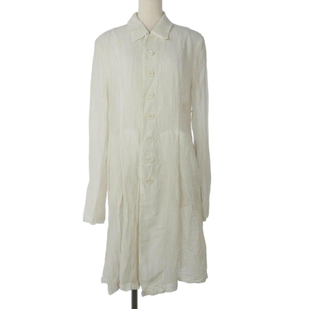【中古】ローブドシャンブル robe de chambre コムデギャルソン COMME des GAR?ONS AD1998 シースルー ガウン シャツワンピース ロング丈 L 白 ホワイト RC-10001L レディース 【ベクトル 古着】 260416｜VECTOR&times;Refine
