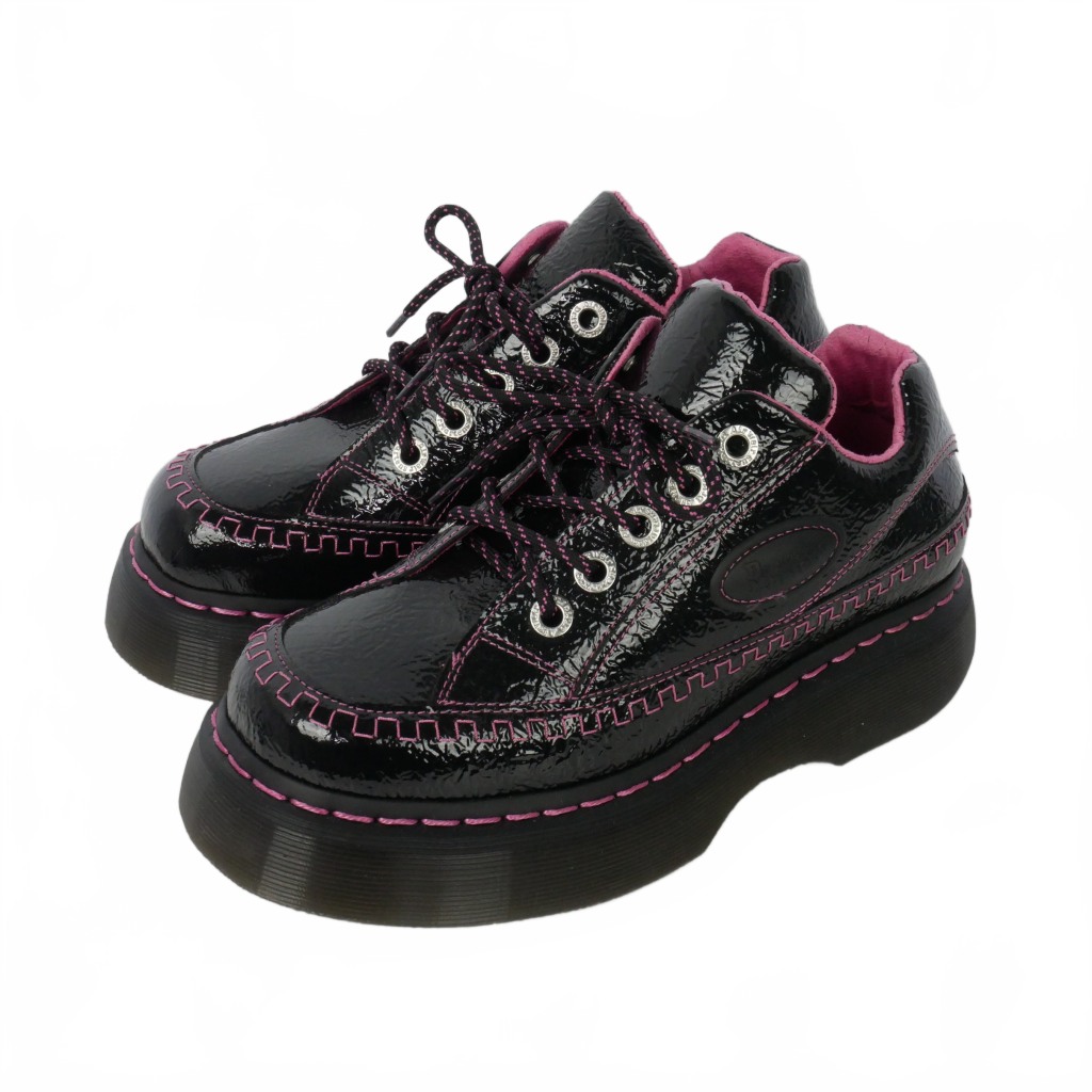 【中古】御医者さんマーチン DR.MARTENS BUZZ 5 大広間 シューズ 靴 専売特許なめし革 バレンタイン制限事項 UK4 黒いこと 黒 42112001 レディース 【ベクター 古着】 260424
