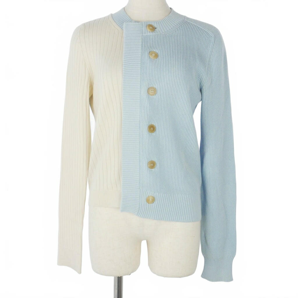 【中古】メゾンマルジェラ Maison Margiela 17SS バイ色つや 肋筋 編み物ジレー 縛 S 水色 ともし火青み 白 白いこと S51HA0738 レディース 【ベクター 古着】 260502