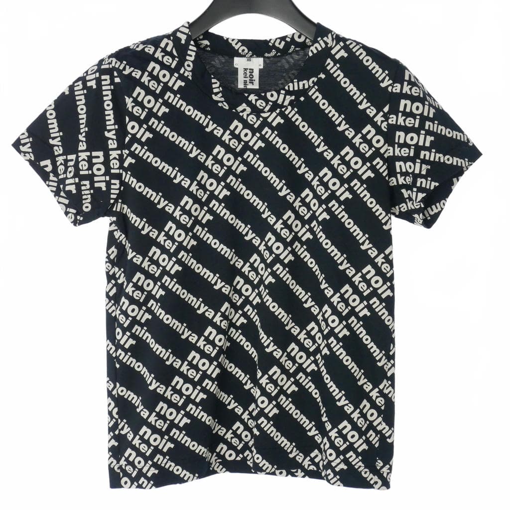 【中古】ノワールケイニノミヤ kei ninomiya コムデギャルソン 22SS 総ロゴ Tシャツ カットソー 半袖 丸首 コットン XS 黒 ブラック 3I-T004 レディース 【ベクトル 古着】 260423|VECTOR×Refine