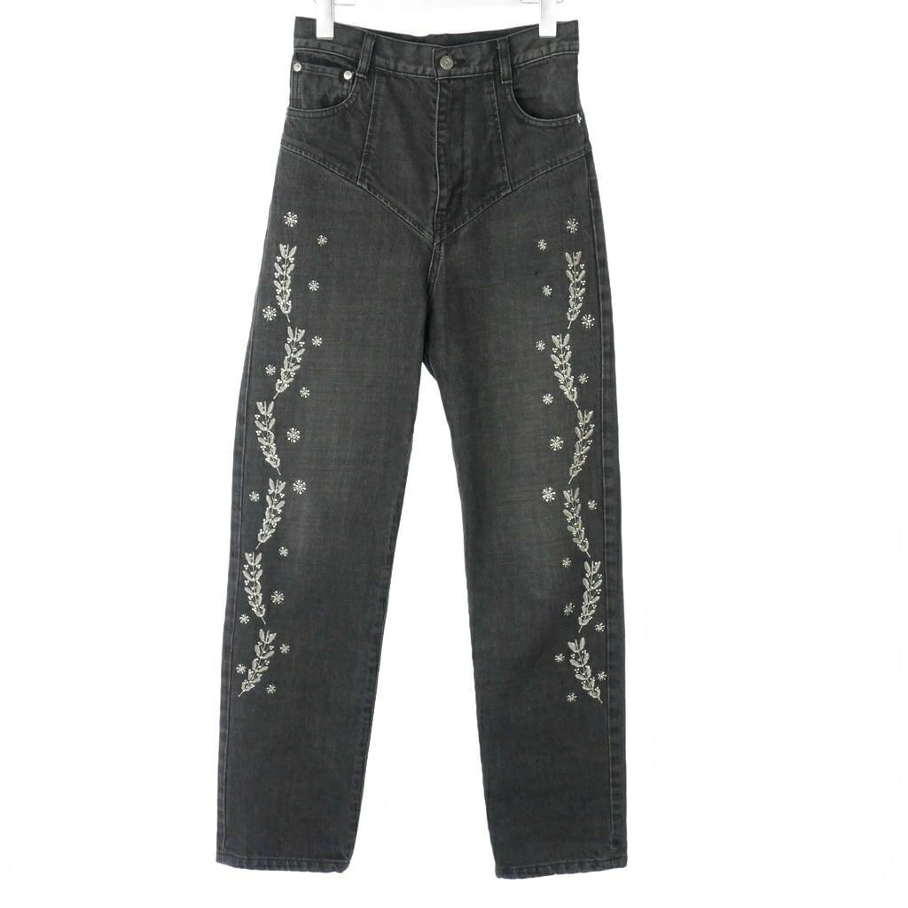 【中古】フェティコ FETICO 25AW EMBROIDERED STRAIGHT JEANS 刺繍 ストレート デニム 36 黒 ブラック FTC254-0601A レディース 【ベクトル 古着】 260426｜VECTOR&times;Refine 24,825円