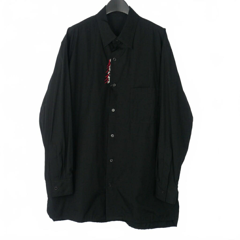 【中古】ヨウジヤマモトノアール YOHJI YAMAMOTO NOIR B Yohji Yamamoto18SS 南無阿弥陀仏綿織物プルオーバー 長袖 3 黒 黒いこと NR-B72-010 メンズ レディース 【ベクター 古着】 260509